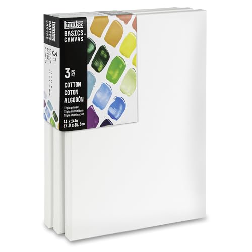 Liquitex BASICS Canvas, 3 Pack, 11" x 14" - style: 11" x 14"