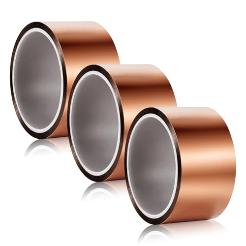 3 Rolls 50mm x 33m Total 324ft Polyimide High Temp Tape - 500°F Heat Resistant, No Residue Adhesive for Sublimation, 3D Printing, Soldering & Electronics