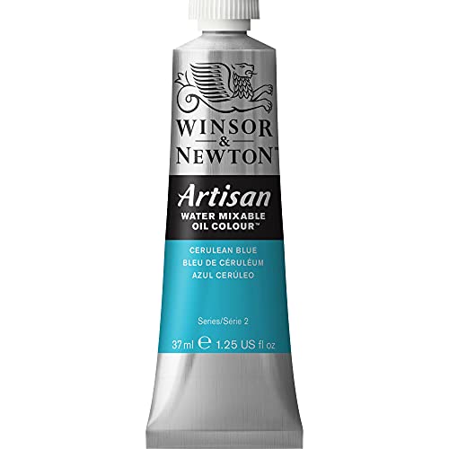 Winsor & Newton Artisan Water Mixable Oil Colour, 1.25-oz (37ml), Cerulean Blue - color: Cerulean Blue, style: 1.25-oz
