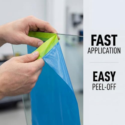 Tavira Pre - Taped Masking Film for Painting, 22 inch x 66 feet x 4 Rolls Painters Plastic Sheeting with Automotive Paint Tape and Drape for Covering Cars, Walls, Furniture and Windows Protection