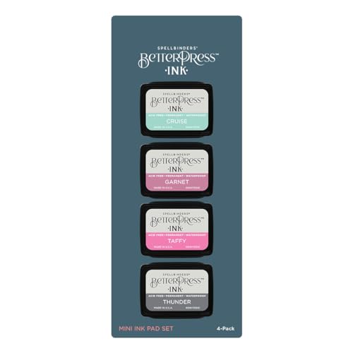 Spellbinders BetterPress Letterpress Ink Pad & Reinkers Bundle (Jet Set) - color: Jet Set