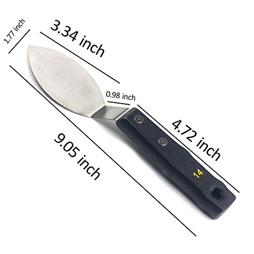 Large Painting Knife 5pcs by AebDerp Acrylic Paint Knife with Stainless Steel Palette Knives for Artist Painting Supply