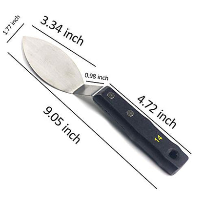 Large Painting Knife 5pcs by AebDerp Acrylic Paint Knife with Stainless Steel Palette Knives for Artist Painting Supply
