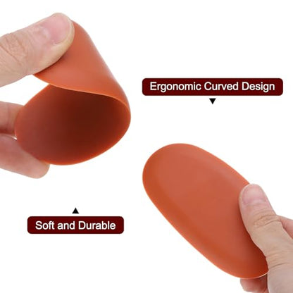 HARFINGTON 2pcs Pottery Ribs 10.5cm x 5.2cm Soft Silicone Rubber Clay Ceramic Sculpting Tools for Finishing Shaping and Smoothing Removing Finger Marks