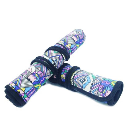 2 Pack Art Paint Brush Holder, Deluxe Bohemian Style Storage Organizer Roll-Up Case Bag with 20 Slot Pockets, Protects Artist Acrylic Oil Watercolor Paintbrushes(Bohemian)