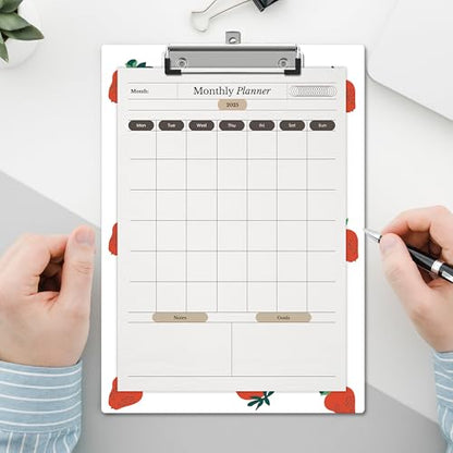 Strawberry Clipboard, Cute ClipBoards with Low Profile Clip for Teachers Nurses Students, Fashion ClipBoards Suitable for School Office, 12.6 x 9 Inch Size - C03 - style: Straweberry