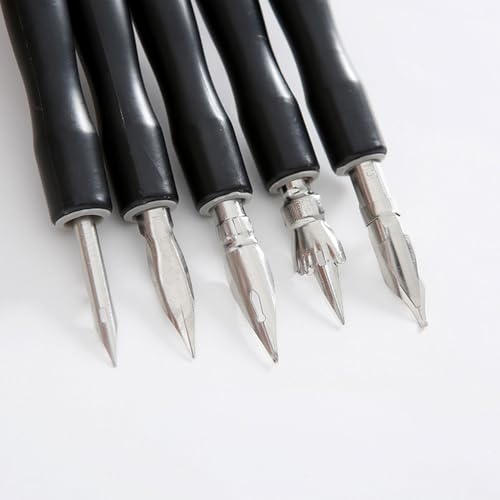 Tofficu 36Pcs Dip Pen Holder Black Set Comic Nib Holder for Manga Ink Pen Drawing Dip Calligraphy for Fine Line Writing Easy-Replace Penholder for Art Supplies - color: Blackx3pcs
