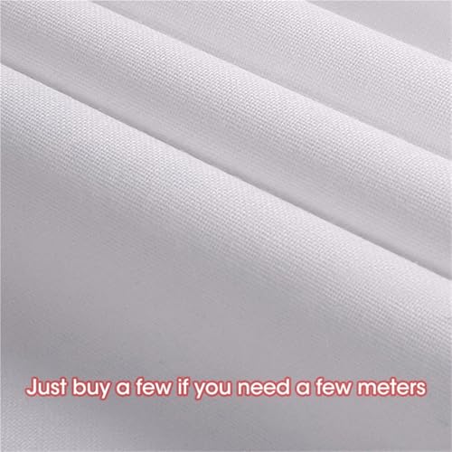 Paint Canvases Panel 2 Rolls Cotton Canvas, 5M White for Oil Acrylic Painting(0.37x5m) - color: 0.37x5m