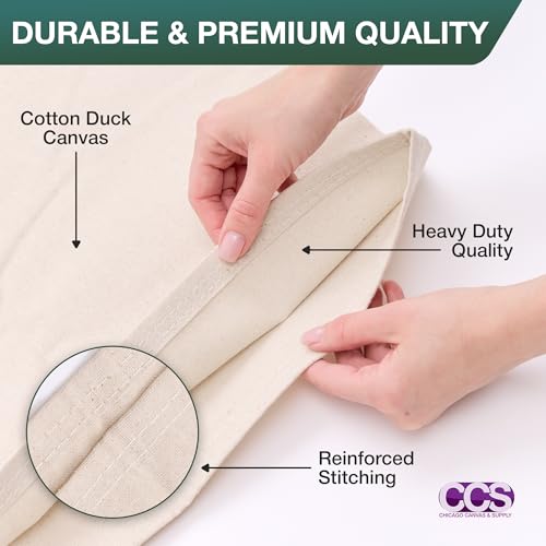 CCS Canvas Drop Cloth for Painting – All Purpose Cotton Duck Cloth Tarp for Curtains, Tablecloths, Backdrops – Washable & Reusable Floor Cover & Dust Sheet for Furniture (6x9 Ft) - size: 6 by 9 Feet