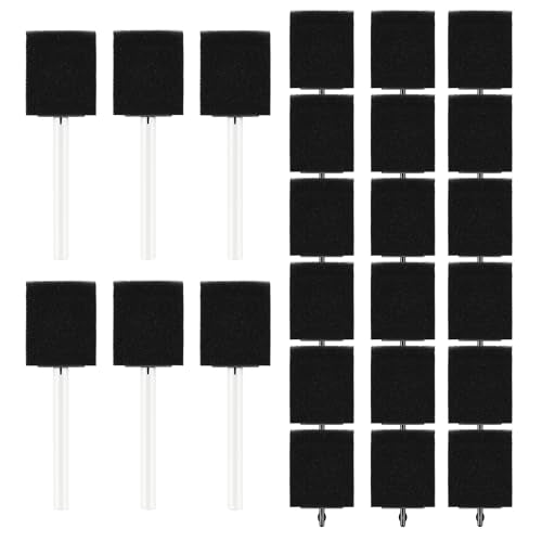 XDT Sponge Paint Brushes 24Pcs 2Inch, Disassemblable Foam Brushes for Painting, Staining & Crafting Art Paint Sponges Set - size: 2Inch 24Pc
