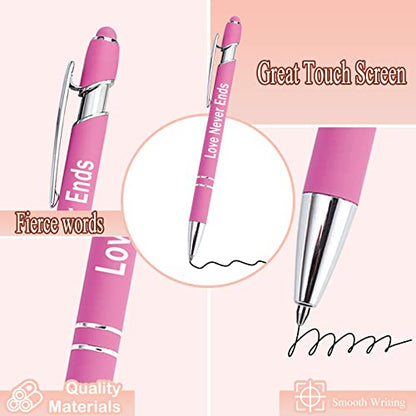 PASISIBICK 14 Pieces Motivational Inspirational Quotes Snarky Screen Touch Stylus Ballpoint Pens for Office Encouraging Scriptures with Black Ink(7 Colors,Boss Lady) - color: 14 Pieces Boss Lady