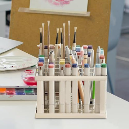 Marker Organizer for Desk 36 Slot Iron Storage Rack | Art Brushes Stand Pencil Holder for Home Office