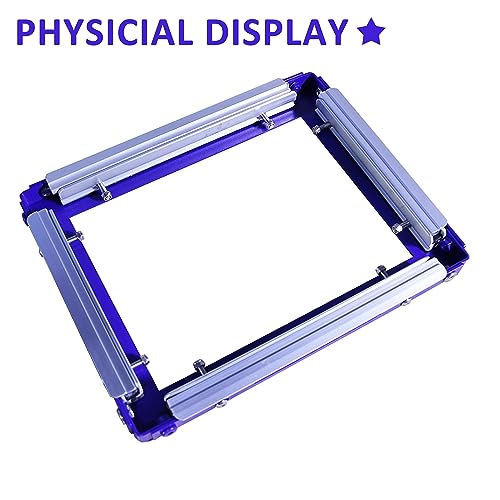 WYDDDARY Screen Frame Mesh 16x20 Inch Silk Screen Printing Frame Glue Free Stretch Screen Frame Blue with Stainless Steel Plate and Aluminum Profile - size: 16x20 Inch