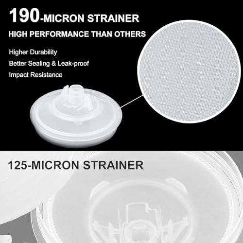 Disposable Paint Spray Gun Cup Liners & Lid System, 50 Standard 27 Ounce (800ml) Kit - 190 Mic- 50 Cup Liners, 50 Lids with Strainer, 1 Hard Cup with Retainer Ring 20 Plugs,2 Cup Adapters - size: 27 Ounce (190Mic) Kit-50PCS+2 Adapters
