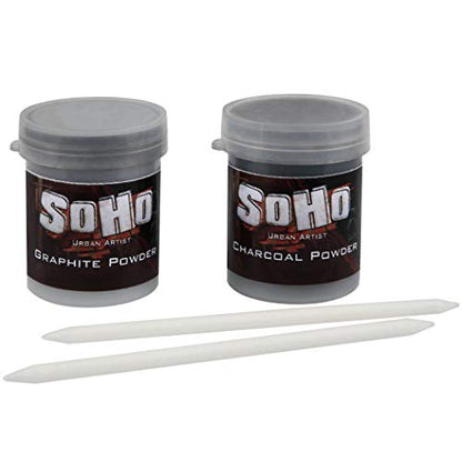 Soho Urban Artist Graphite and Charcoal Powder (15 Gram) – Soft Shading & Highly Pigmented Graphite Powder