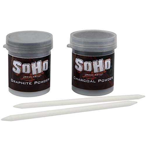 Soho Urban Artist Graphite and Charcoal Powder (15 Gram) – Soft Shading & Highly Pigmented Graphite Powder