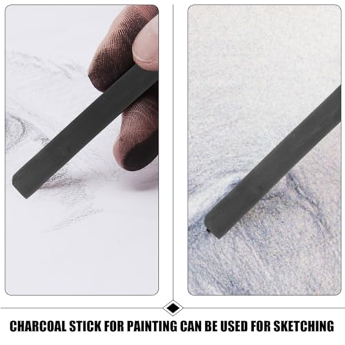 GALPADA 25pcs Compressed Charcoal Sticks for Drawing and Sketching, Willow and Vine Charcoal Pencils, 5-7mm Drawing Media for Students and Artists, Professional Shading and Blending Tools