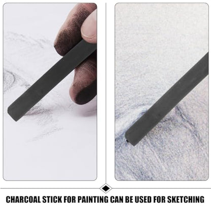 Baluue 25pcs Willow Charcoal Sticks and Compressed Drawing Charcoal for Painting, Hobbyist and Student Sketching Pencils, 5-7mm Natural Wood for Fine Art Shading