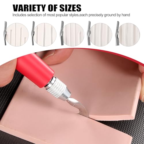 Linocut Carving Tools - Linoleum Cutter Kit with 6 Blades for Block Printing, Stamp Making Carving, Linocut Kit for Printmaking - Arts and Crafts Tools for Beginners, Adults, Artists