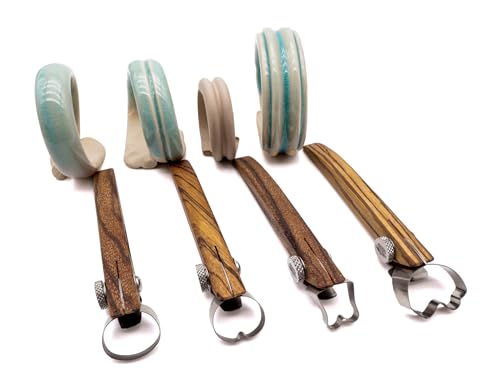 The Original DiamondCore Tools Handheld Extruder, 4-Pack Variety Set, Pottery Handle Making Tool, Clay Sculpting Tools, Slab Extruder Pottery Tool (Set 4) - color: 4-Piece, Set 4
