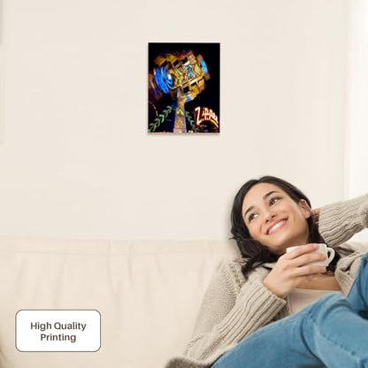 3dRose zipper fair ride midway carnival image Museum Grade Canvas Wrap 8x10 - size: 8"L x 10"W
