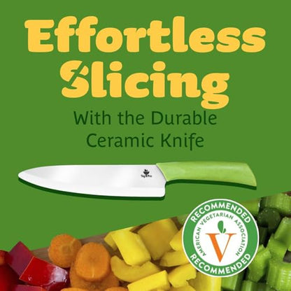Durable Ceramic Knife for Chopping Vegetables & Fruits, 4” Non-Reactive and Professional Ceramic Chef Knife for Clean Cutting, Rust-Proof Sharp Blade with Ergonomic Handle, Gift-Ready Kitchen Knives - style: 4 inch