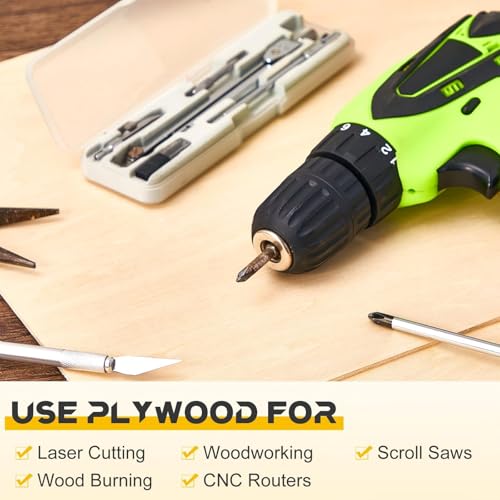 Juexica 48 Pcs 12" X 24"x 1/8" Basswood Craft Sheets 3mm Plywood Board Wood Thin Sheets for Arts Crafts Woodworking Scroll Sawing Projects Painting Drawing Laser Cutting Projects - size: 12" X 24"X 1/8"
