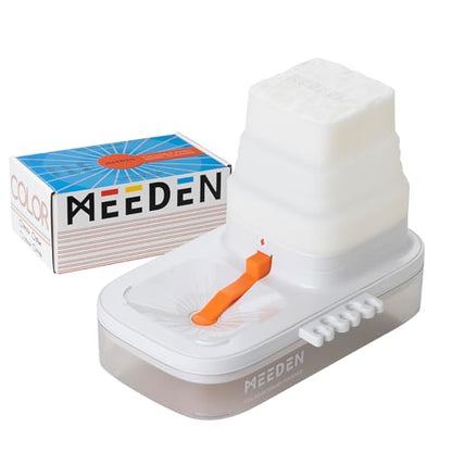 MEEDEN Portable Paint Brush Cleaner: Paint Brush Rinser with Drain for Acrylic, Watercolor & Water-Based Paints - 5-Slot Silicone Brush Washer & Holder, White - color: White