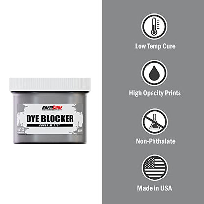 Rapid Cure® Screen Printing Ink Dye Blocker (8oz) - Plastisol Ink for Screen Printing, Fast Curing Fabric Paint - Screen Print Direct®, USA Made - color: Dye Blocker, size: 8 fl oz