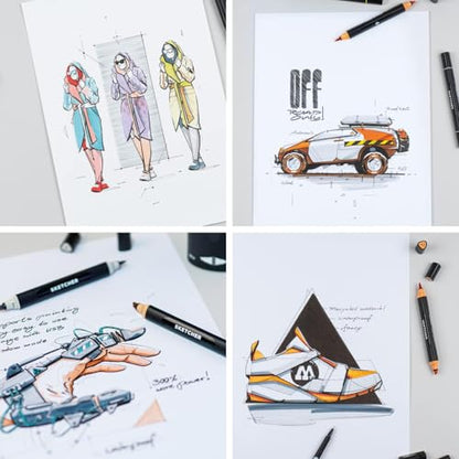 MOLOTOW™ Dual-Tip Sketcher Set 12-Marker Set, Main Kit 1 - style: Main Kit 1