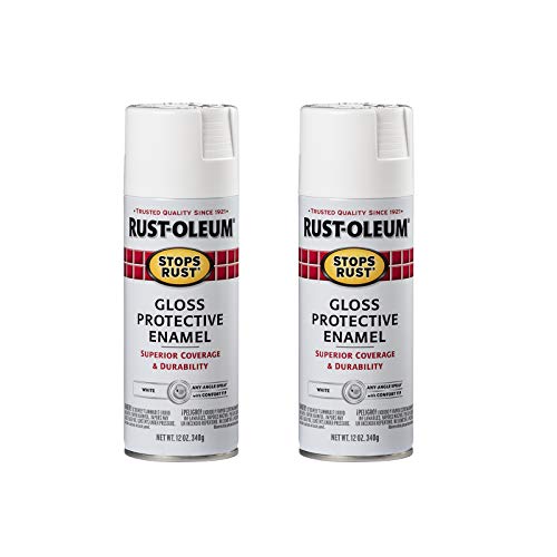 Rust-Oleum 7792830-2PK Stops Rust Spray Paint, 12 oz, Gloss White, 2 Pack - color: Gloss White, size: 12 Ounce (Pack of 2)