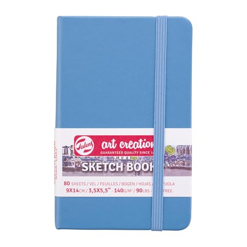 Royal Talens T9314-211M 441807 Talens Art Creation Sketchbook Drawing Planner 3.5 x 5.5 inches (9 x 14 cm), Lake Blue - color: lakeblue, size: 9×14cm