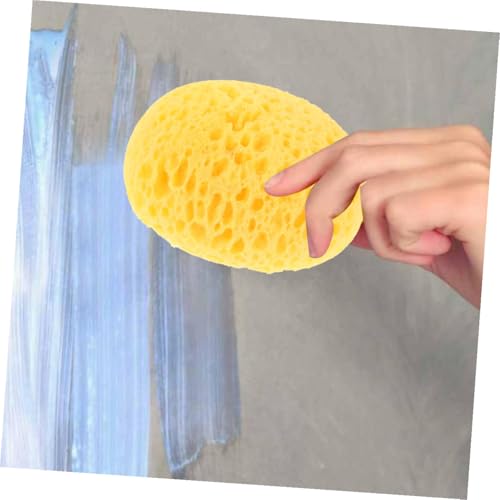 KOMBIUDA 4pcs Wall Texture Repair Sponge Set, Removable Yellow Drywall Patch Sponges for Ceiling and Wall DIY Painting, Artist Craft and Home Decor Tools