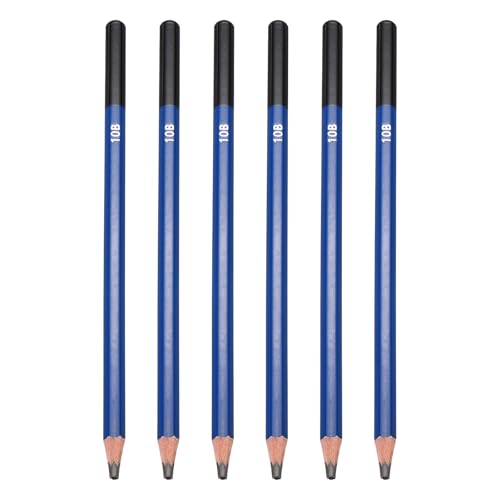 PATIKIL 10B Drawing Pencils for Sketching, 6PCS Sketch Pencils for Drawing Art Pencils Graphite Wood Pre-sharpened for Drawing Sketching Artists - size: 1 Count (Pack of 1), style: 10B