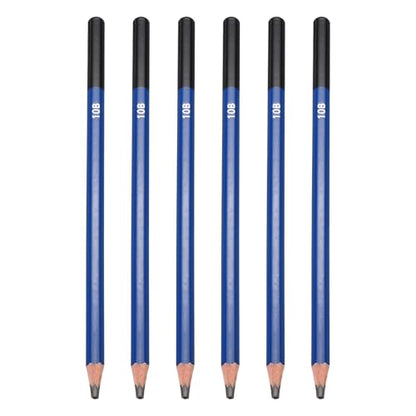 PATIKIL 10B Drawing Pencils for Sketching, 6PCS Sketch Pencils for Drawing Art Pencils Graphite Wood Pre-sharpened for Drawing Sketching Artists - size: 1 Count (Pack of 1), style: 10B