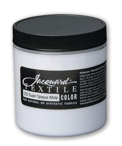 Jacquard Textile Super Opaque White 8oz- - color: Opaque White, size: 8 Fl Oz (Pack of 1)