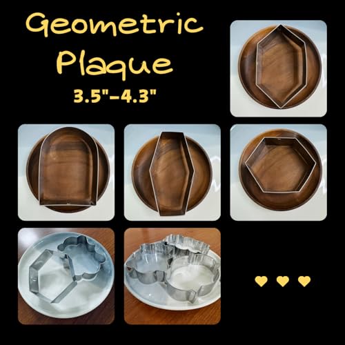 Large Plaque Cookie Cutter Set-10 Piece-4.0 Inch-Diswasher Safe-Frame Cookie Cutter Shape for Baking