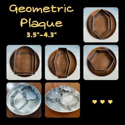 Large Plaque Cookie Cutter Set-10 Piece-4.0 Inch-Diswasher Safe-Frame Cookie Cutter Shape for Baking