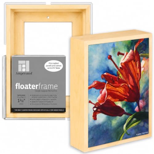 Ampersand Float Frame 1.5in Thin 5x7 Maple - color: Maple, size: 5x7