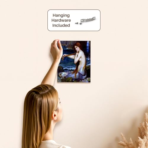 3dRose Waterhouse - The Mermaid Museum Grade Canvas Wrap 8x10 - size: 8"L x 10"W