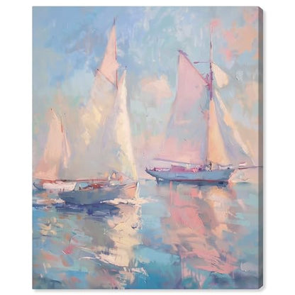 Art Remedy Set Sail Gallery Wrapped Sailing 1 Piece Canvas Wall Art, 24" x 30", Gallery Wrapped - color: Gallery Wrapped, size: 30"L x 24"W