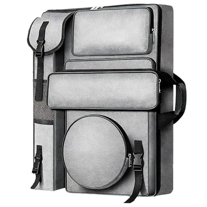 26x18.5 Inch,Artist Backpack for Sketching, Oil Painting - color: Grey