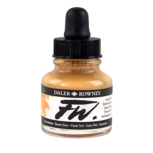 Fw Acrylic Artists Ink 1 Oz Flesh Tint - color: Peach Pink, size: 1 fl oz