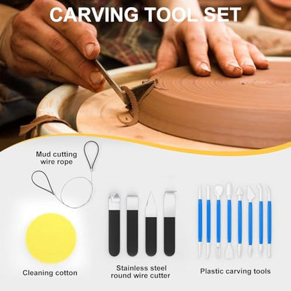Pottery Wheel Pottery Forming Machine 25CM 350W Electric Pottery Wheel with Foot Pedal DIY Clay Tool Ceramic Machine Work Clay Art Craft (Pink) - color: pink