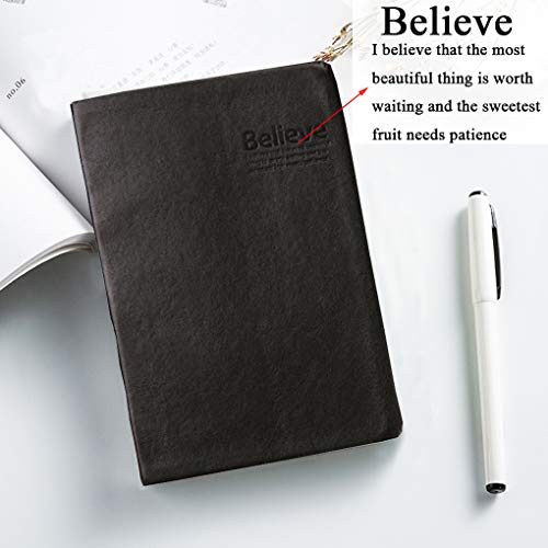 Lemical 720 Pages Thick Journal with Gift Box & Pen, Thick Leather Journal Notebook Writing Journal Notebook With Pen & Gift Box Lined Paper Travel Diary Ideal Gift for Anniversary Birthday Holiday - size: Large with gift box & pen - Believe
