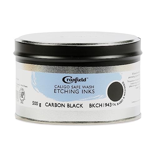 Cranfield Caligo, Safe Wash Etching Ink, 500gm Tin, Carbon Black, BKCH1943