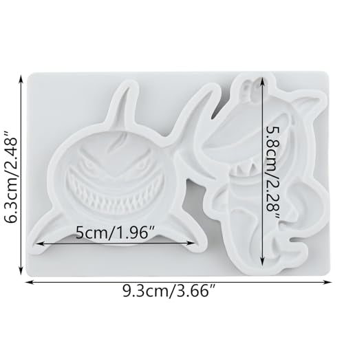 Shark Crocodile Polymer Clay Mold Shark Alligator Silicone Molds for DIY Crafts Epoxy Resin Casting Air Dry Polymer Clay Plaster Jewelry Making - color: Style F
