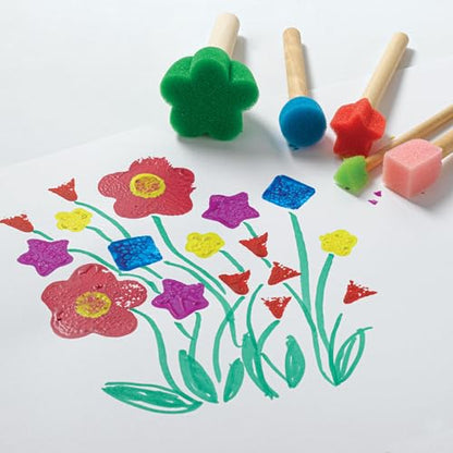 Foam Brushes Assorted Set, Multiple Shapes and Sizes, Kids Crafts, Ages 6+
