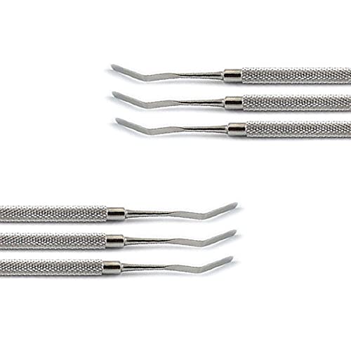 MEDSPO Professional Dental Carvers | Cement Spatula Stock Knife | Single Double End | Sculpting Wax Modeling Mixing | Lab Tools (Heidman Spatula Set of 3)