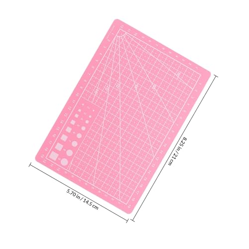 2pcs A5 Dual-sided Self-healing Silicone Craft Cutting Mats for Sewing Quilting and DIY Art Projects, Pink Hobby Table Protection Pads